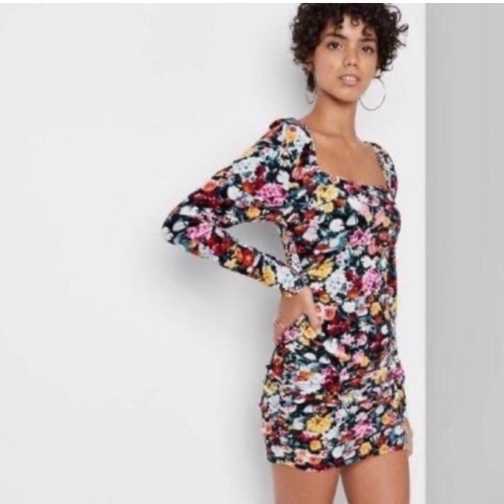 NWT Wild Fable Black Floral Dress
